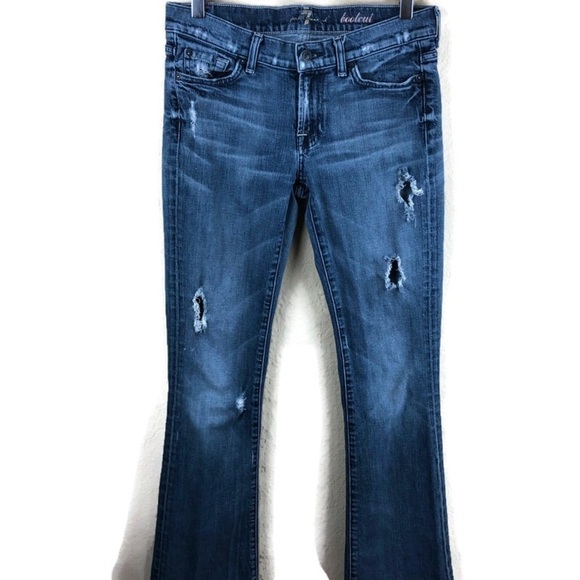 7 For All Mankind Womens Jeans, Blue Bootcut 28 - Picture 1 of 8